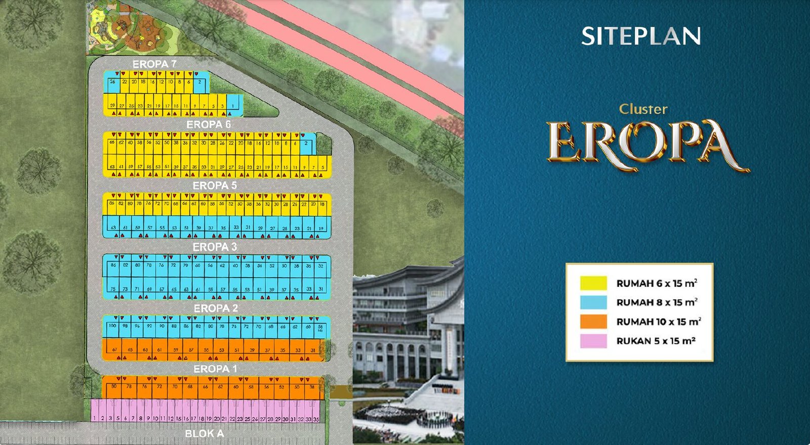 Fasilitas premium interior yang bersih dan terawat di area umum
